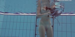 Sensational Sima Lastova in Poolside Swim Session