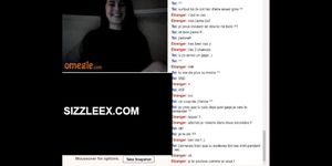 Omegle French Teen Reveals Huge Boobs To Help Me