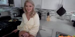 Lisey Sweet Gets Naughty With Stepson In Kitchen - Big Boobs Milf Tease