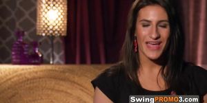 Swingers try new sexual experiences in an open swing house