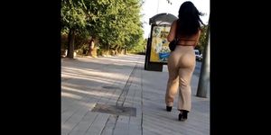 Candid Perfect tight pants big booty