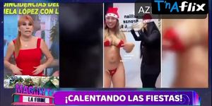 Pamela Lopez Bikini Scene  in Magaly Tv