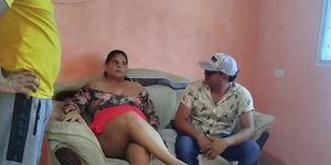 Husband Pays Debt with Wife's Big Round Ass - Homemade Latina MILF Doggystyle