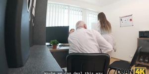 Petite czech mina k medina seduces boss for loan in hot office screw