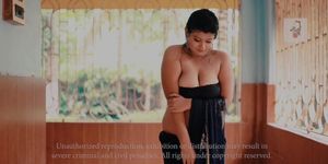 Benzir Islam 36DD cant control saree pallu