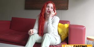 LATINA CASTING - Redhead aces job interview after having rough sex with the casting agent (Steven Hard)