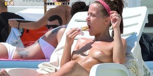 Petite Nudist Teens Loves Being Naked While Sunbathing On The Beach