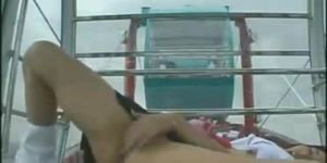 Japanese Girl Masturbates on a Ferris Wheel