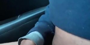 Exhibitionist flash n cum in  car - drive 2