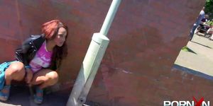 PORNXN - Erotic babe pissing in public (Kiki Minaj)