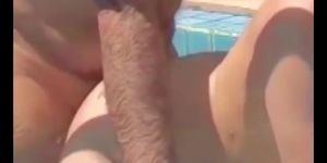 Couples pool ass fucking