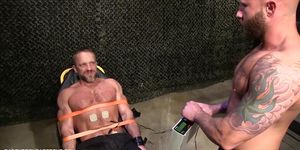 DADDYSBONDAGEBOYS - Sub Dirk Caber Endures Nipple Electro Shocked By Drake Jaden