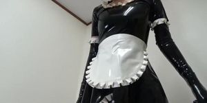 latex maid becomes rubber creature (Angela Gritti)