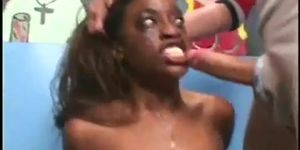 monique ebony hard gagging deepthroat porn