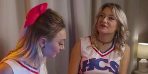 GIRLFRIENDS FILMS Lesbo Cheerleader Chloe Temple And Her Teammate Harmony Rivers