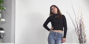 Petite Teen Brunette Fucked Rough In Czech Casting Audition