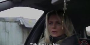 Bitch STOP - Blonde Czech MILF fucked in car