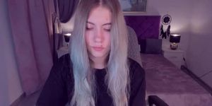 Blonde amateur Ukrainian teen SimaDark on webcam