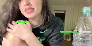 twitch streamer porn cum Accidental Downblouse Nip Slip In Crop Shirt