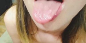 cum in mouth and she swallows it