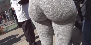 big butt morena tight grey pants