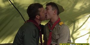 Scoutmaster hungry for soft, smooth flesh in form of a boyscout