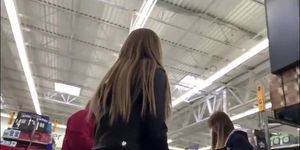 Epic Phat Ass teen 18+ black leggins in supermarket