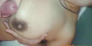 Asian Girl's Big Tits Get Cummed On