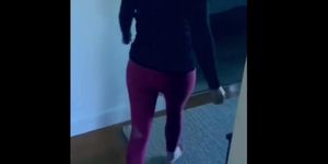 My PE teacher wife in various pink leggings/yoga pants.