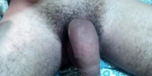 Big Dick Latin Man Masturbating His Fat Uncut Cock