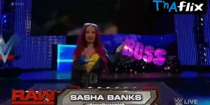 Sasha Banks Butt,  Breasts Scene  in Wwe Monday Night Raw