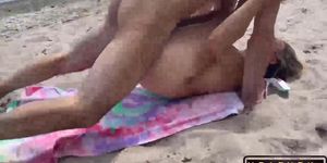 Husband Films Wife FUCKING a STRANGER and Receiving an UNPROTECTED CREAMPIE on a PUBLIC BEACH