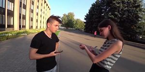 Kissing prank russian