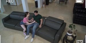 Stepsister Catches Her Stepbro Creeping On Her While She Masturbates - Hazel Moore