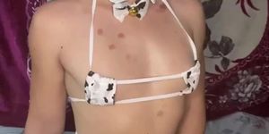 Cute Small Cock Tgirl Cow Outfit