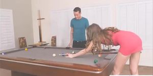 Elena Koshka Fucking In The Pool Table With Her Lingerie