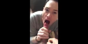 Twink Swallows Big Cock, Amateur Blowjob Video (Good Boy)