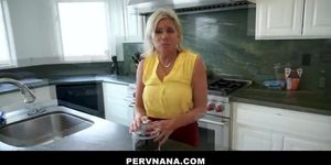 Fucking My stepGrandmother's Busty Horny Blonde GILF Friend - Jamie Foster, Payton Hall screw