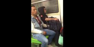 Twink Jerks Off in a Train During Travel