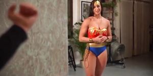 Superheroine Wonder Woman Does Battle with Gang of Thieves