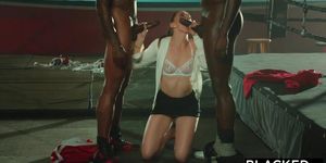 BLACKED Tori Black Is Oiled Up And Dominated By Two BBCs