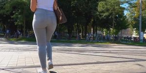 big ass girl grey jeans