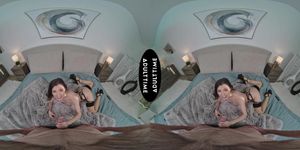 Up Close Vr - Petite Brunette In Lingerie Maya Woulfe Tastes Your Dick Before Riding It Pov - Petite Deepthroat (Chris Cock)