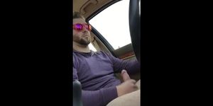 Big-Cock Hunks Play in the Car