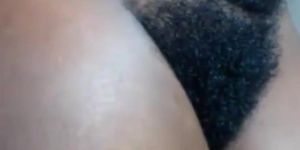 African Amateur's Hairy Webcam Show