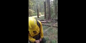 Wildfire Worker's Outdoor Masturbation Solo