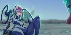 Cold Banged by Monsters - Evelynn's 2D DP Gangbang