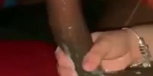 white hoe slobbering all over bro cock