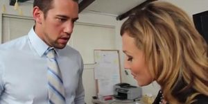 Co-Worker Nikki Sexx Fucking In The Office With Her Boobs - Juliana Grandi (Nicole Wright, Johnny Castle)