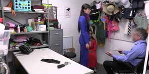 Sexy Ebony Lily Starfire And Angel Windell Get Caught Stealing Costumes Damn Thieves And Get Punished By The Store Owner